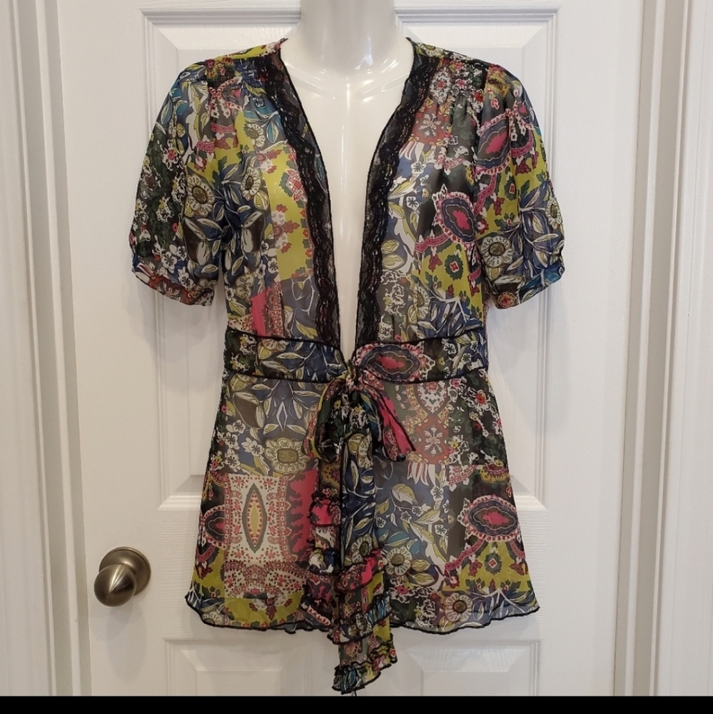 CAbi tie front blouse